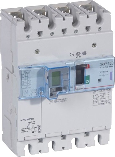 Legrand DPX3 250 Termisk Sikring + Jordfeil 4P 200A 50kA