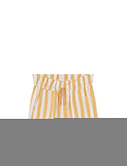 Boboli Linen Bermuda Shorts Striped For Girl Yellow 140
