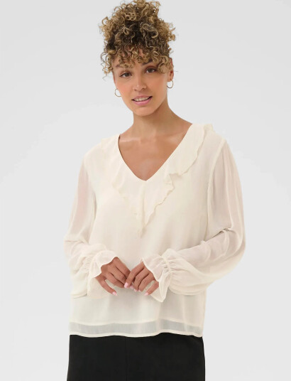 Cream Crflake Blouse - Cream - 34 Cream Crflake Blouse - Cream - 34