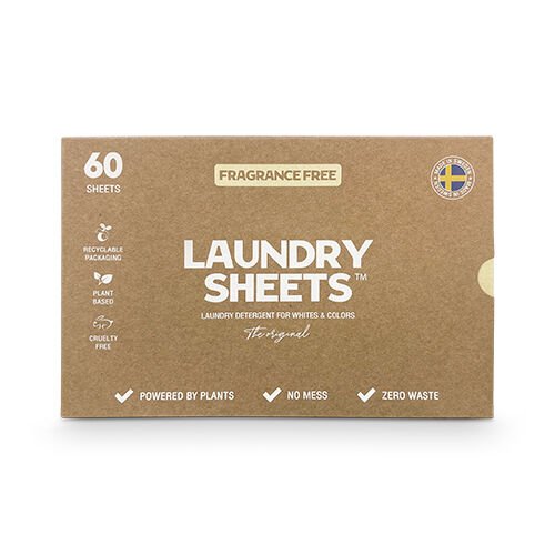 Laundry Sheets Fragrance Free - 1 Pakker