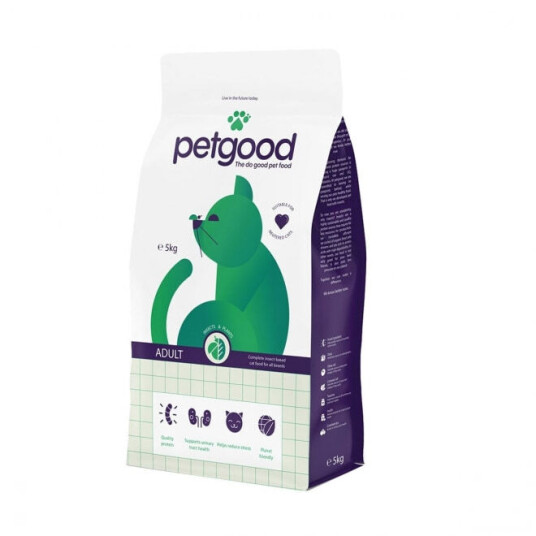 Petgood Insektbasert Kattemat for Voksne Katter 5 kg - Tørrfôr med Vitaminer