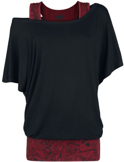 Black Premium by EMP T-skjorte When The Heart Rules The Mind S til 5XL Damer svart