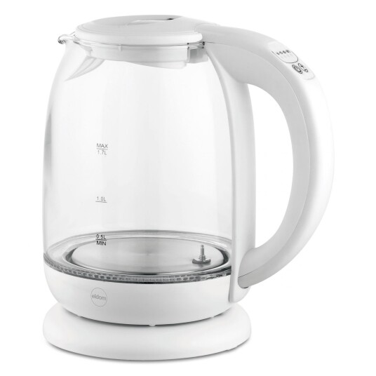 ELDOM C510B Lumi 1 7 l 2200 W Hvit Glass Plastikk Vannivåindikator Trådløs ELDOM C510B Lumi 1 7 l 2200 W Hvit Glass Plastikk Vannivåindikator Trådløs