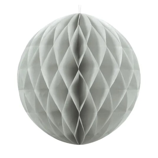 Lys Grå Honeycomb Ball VELG STØRRELSE 10 40 cm