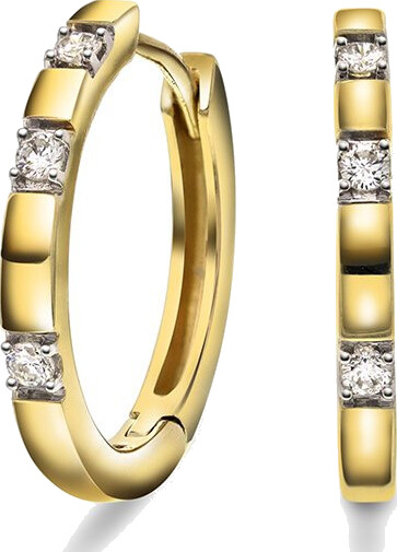 Hedda by Gullfunn, Øreringer i 375 gull med diamanter 0,09 ct