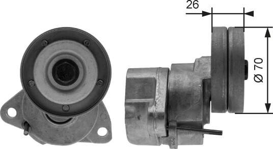 GATES T38154 Strammehjul, kilerem