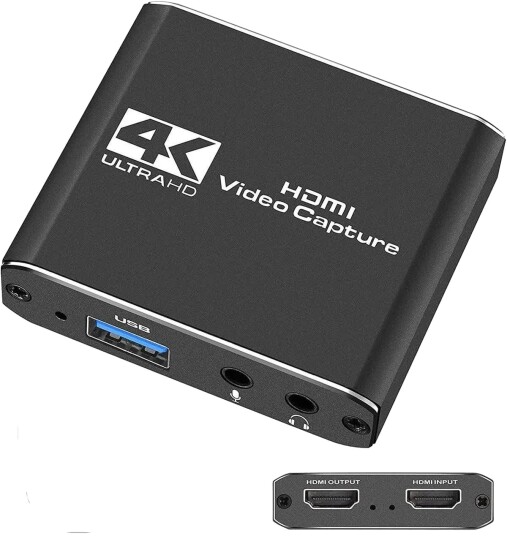 N??rdic Videoopptaksadapter ??? HDMI-utgang 4K@30Hz Loop-mikrofon