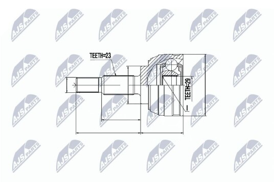 Nty Drivknute drivaksel NTY NPZ RE 029
