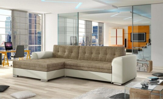 Seksjon Eltap Conforti 275x165x78 cm Berlin 03 Soft 33 Beige Venstre