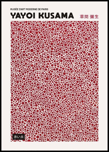 Yayoi Kusama Red Dots Plakat Plakat / 40x50cm Yayoi Kusama Red Dots Plakat Plakat / 40x50cm