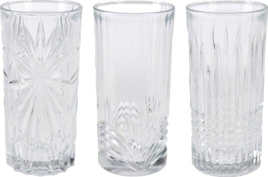 Glasmark Sett Med 3 Glass Med Mønster 380 Ml