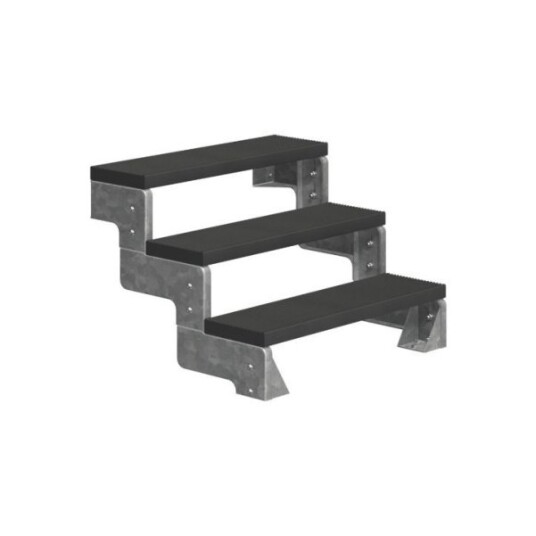 Dolle Gardentop Terrassetrapp M/trimax Trinn I Antrasitt