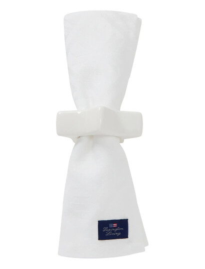 Lexington Home White Jacquard Cotton Napkin - White - 50X50