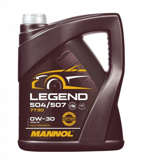 Motorolje MANNOL LEGEND 504/507 0W30 5L