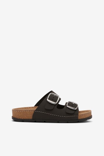 Scholl Sandal Bora 2 Buckels Svart Scholl Sandal Bora 2 Buckels Svart