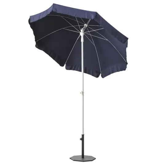 Brafab Follina strandparasoll 180 cm Svart Hvitt flagg Brafab Follina strandparasoll 180 cm Svart Hvitt flagg