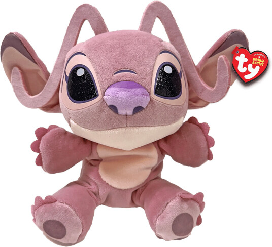 TY Angel - Alien Pink - Floppy Reg - Pink - 15.5 CM