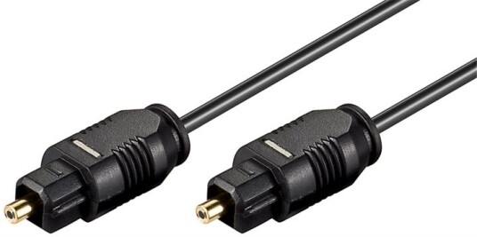 Goobay 0,5m Toslink Kabel med 2,2 mm Kontakter, Hankjønn, Sort