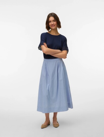 Vero Moda Awally Hw 7/8 Skirt Blue S