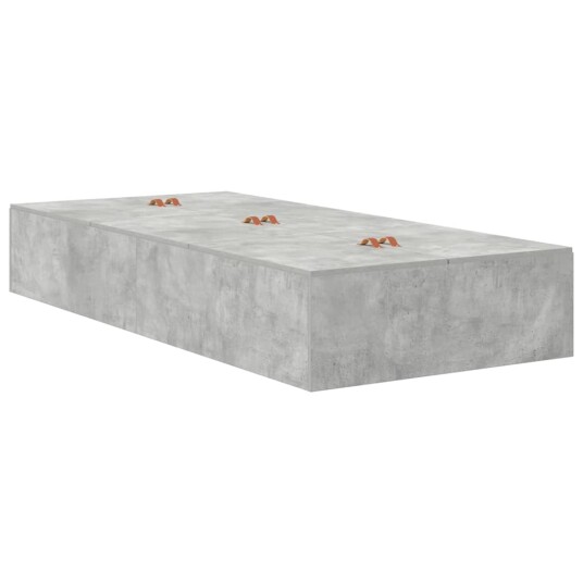 Oppbevaringsseng Betonggrå 90x190 cm