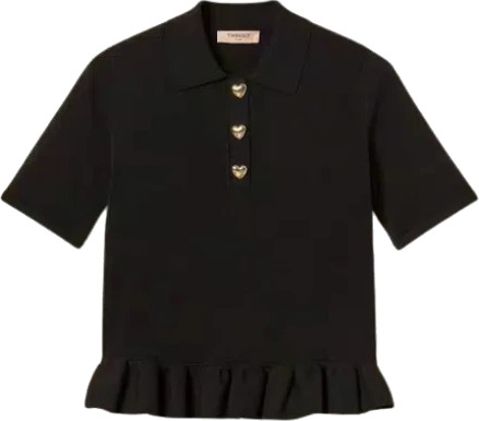 Twinset Dame Topper Svart M,