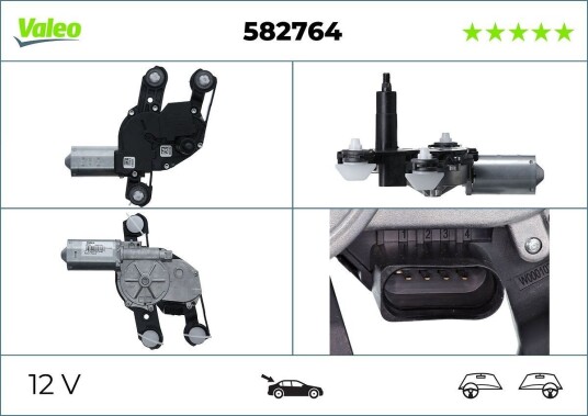 VALEO 582764 Vindusviskermotor VALEO 582764 Vindusviskermotor