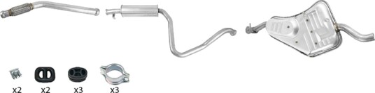 Eksosanlegg Professional Parts 253448017