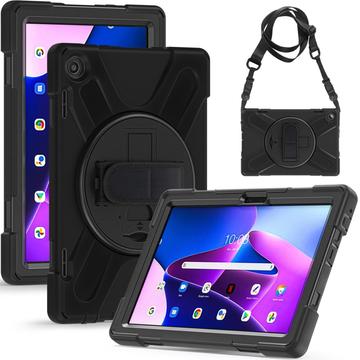 Lenovo Tab M10 Gen 3 Heavy Duty 360 Deksel med Håndrem Svart