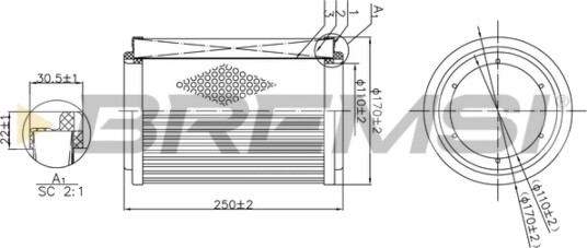 Luftfilter BREMSI FA1177 Luftfilter BREMSI FA1177