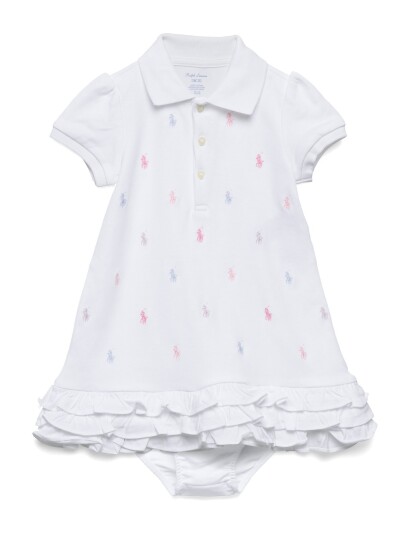 Ralph Lauren Baby Interlock Schiffli Dr Knt White 80 83