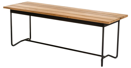 Skargaarden Grinda benk Stål/teak 128 x 40 cm Svart Skargaarden Grinda benk Stål/teak 128 x 40 cm Svart