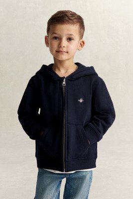 Gant Kids Shield Full Zip Hoodie Blue 116 Gant Kids Shield Full Zip Hoodie Blue 116