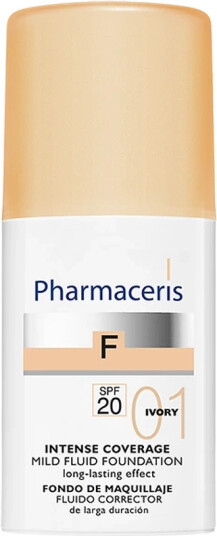 Pharmaceris F Intense Coverage Mild Fluid Foundation SPF 20 30 ml 01 Ivory