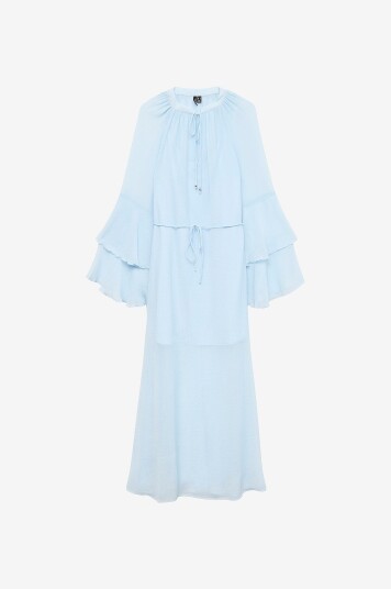 Vero Moda Maxikjole vmCamille Frill Maxi Dress Blå