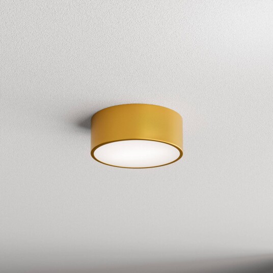 TEMAR LIGHTING Cleo 200 taklampe gull sensor IP54 Ø 20 cm metall