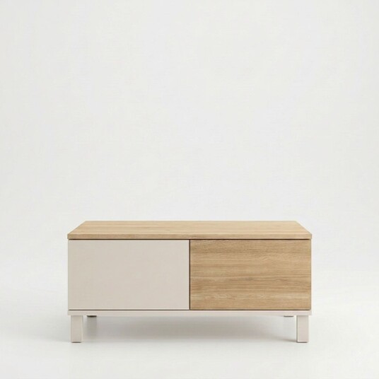 Sofabord Hanah Home Mood (90 x 40 x 60 cm) Sand Oak - Sand og eik