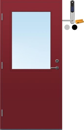 Ytterdør Bygg1 Sande med Yale Doorman Classic Home