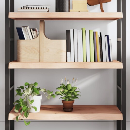 vidaXL Vegghylle 80x40x6 cm ubehandlet heltre eik