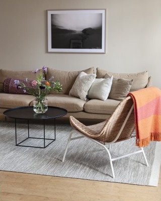 Kilands Roskilde linen håndvevd ullteppe