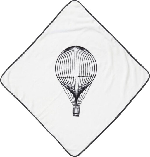 Licens Badehåndklær - Hvit med motiv av luftballong - 70x70 cm - 100% økologisk bomull Licens Badehåndklær - Hvit med motiv av luftballong - 70x70 cm - 100% økologisk bomull