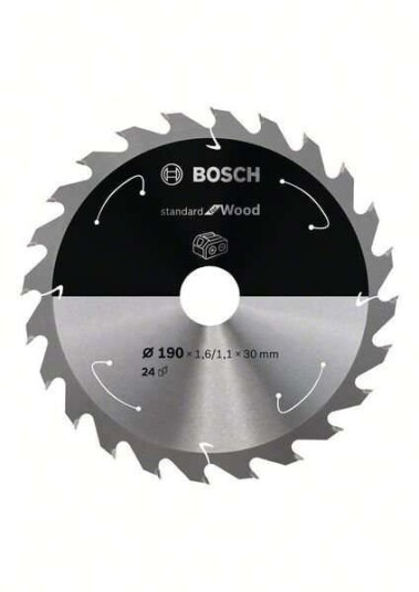 Bosch Sirkelsagblad 190 mm for Tre med 24 Tenner, Batteridrevet Bosch Sirkelsagblad 190 mm for Tre med 24 Tenner, Batteridrevet