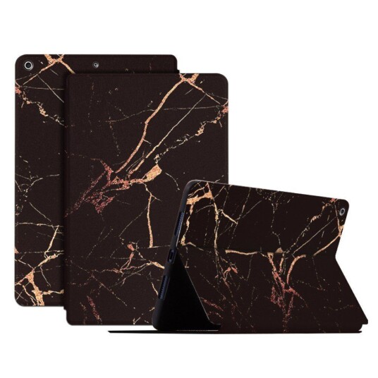 INCOVER iPad 10.2" (2021 / 2020 / 2019) Tri-Fold Flip Deksel - Marmor - Svart