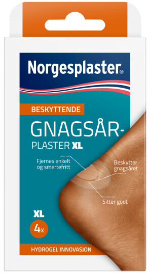 Norgesplaster Beskyttende gnagsårplaster hæl XL, 4 stk.