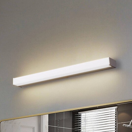 Lindby LED-vegglampe Philippa kantet 59 cm aluminiumsfarget IP44 Lindby LED-vegglampe Philippa kantet 59 cm aluminiumsfarget IP44