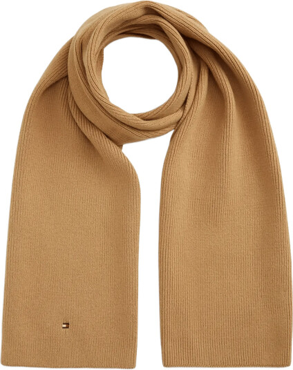 Tommy Hilfiger Th Flag Knit Scarf - Beige - ONE SIZE
