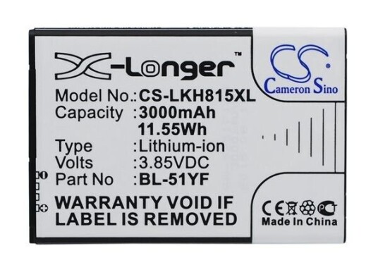 LG X Mach batteri (3000 mAh 3.85 V)