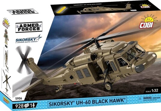 COBI Armed Forces Byggesett 928 Deler Sikorsky UH-60 Black Hawk