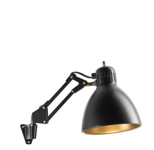 Nordic Living - Archi W1 Vegglampe Matt Svart/Gull Nordic Living - Archi W1 Vegglampe Matt Svart/Gull