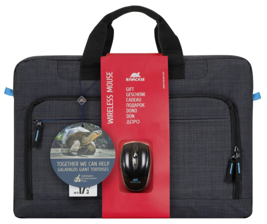 Rivacase Regent 8058 Laptop veske 17,3" Svart/Cyan