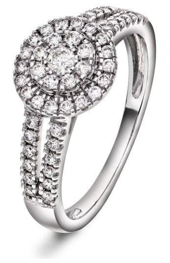 Kelly by Gullfunn Diamantring i 585 hvitt gull 0,50 ct